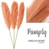 Dirbtinė pampų žolė AmeliaHome PAMPLY, 110 cm, 3 vnt. spalva: persikų