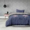 AmeliaHome Patalynės komplektas tamsus su flamingais AH Basic 155x220 cm (2) + 80x80 cm (2)
