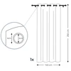 AmeliaHome Užuolaida su kilpomis Irvette 140×250 rudos spalvos