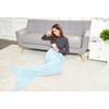 Pledas DecoKing Siren 140 cm, spalva: pastelinė mėlyna