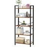Songmics KNYGŲ LENTYNA/RUSTICBROWN+Juodas/66X30X153