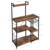 Songmics VIRTUVĖS LENTYNA/RUSTICBROWN+Juodas/90x40x132