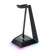 Ausinių stovas Fourze su RGB pašvietimu ir Qi belaidžiu įkrovimu, Juodas