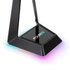 Ausinių stovas Fourze su RGB pašvietimu ir Qi belaidžiu įkrovimu, Juodas