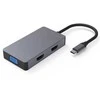 Extra Digital Adapteris USB Type-C - 2x HDMI, 1x VGA, 1x USB Type-A, 1x USB Type-C PD60W