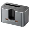 Extra Digital Dviejų diskų Docking Station M.2 SATA/ NVME, 2.5"/3.5" SSD/HDD, 2x USB-A, USB-C