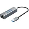 Extra Digital Premium adapteris USB 3.0 - USB 3.0 (3 Ports) + RJ45, 0.15m