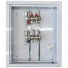 Hismart Grindinio šildymo kolektorius 2 kontūrų su terminėmis pavaromis NC AC230V ir debitomačiais