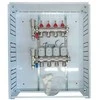 Hismart Grindinio šildymo kolektorius 4 kontūrų su terminėmis pavaromis NC AC230V ir debitomačiais