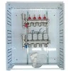 Hismart Grindinio šildymo kolektorius 4 kontūrų su terminėmis pavaromis NC AC230V ir debitomačiais