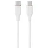 Hismart Silikoninis kabelis USB Type-C - Type-C, 100W (baltas, 1m)