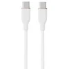 Hismart Silikoninis kabelis USB Type-C - Type-C, 60W (baltas, 2m)