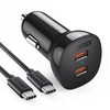 Kroviklis CHOETECH 2xUSB-C: 12-24V, 40W, QC3.0+ PD