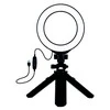 Puluz LED žiedinė lempa 12cm, su trikoju stovu iki 14.5cm, USB