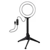Puluz LED žiedinė lempa 12cm, su trikoju staliniu stovu iki 21.8cm, USB,