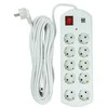 Šakotuvas EXD Buitinis ilgiklis 10m, 10 lizdų, 2x USB, su jungikliu