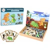 Edukacinių magnetinių kortelių su dinozaurais rinkinys Lean Toys