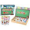 Edukacinis magnetinių kortelių rinkinys Lean Toys su rašymo ir piešimo lenta