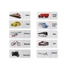 Lean Toys Edukacinė dėlionė "Transporto priemonės", anglų k., 10 derinių