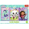 Trefl Dėlionė 3x50 vnt. - Gabby's Dollhouse