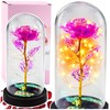 Lean Amžina krištolinė rožė kupole su LED apšvietimu rožinė 21x11cm