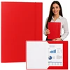 Lean Cardboard Folder with Elastic Band, Lacquered, A4, 300g/m2, Raudona