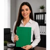 Lean Cardboard Folder with Elastic Band, Lacquered, A4, 300g/m2, Žalias