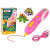 Lean Toys CREATIVE 3D PEN Vaikams 3D Spausdintuvo rašiklio rinkinys ir PLA KASETĖS 3 viename