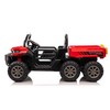 Lean Cars Dvivietis vaikiškas elektromobilis Farmer Truck, raudonas 4x4 300 W