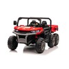 Lean Cars Dvivietis vaikiškas elektromobilis Farmer Truck, raudonas 4x4 300 W
