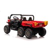 Lean Cars Dvivietis vaikiškas elektromobilis Farmer Truck, raudonas 4x4 300 W