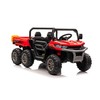 Lean Cars Dvivietis vaikiškas elektromobilis Farmer Truck, raudonas 4x4 300 W