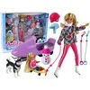 Lean Toys Lėlė Anlily su žiemos sporto priedais