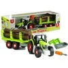 Lean Toys Žaislinis traktorius su medienos priekaba, 43 cm