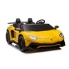 Lean Cars Dvivietis vaikiškas elektromobilis Lamborghini XXL, geltonas