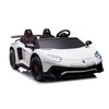 Lean Cars Dvivietis vaikiškas elektromobilis Lamborghini XXL, baltas