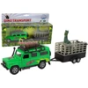 Lean Cars Automobilis Land Rover su transporteriu Dinosaur Metal 520178