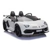 Dvivietis vaikiškas elektromobilis Lean Cars Lamborghini Aventador SX2028, baltas