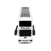 Lean Toys Baltas dviejų aukštų policijos autobusas su šviesos ir garso efektais