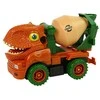 Lean Toys Žaislinis sunkvežimis konstruktorius vaikams su dinozauro dizainu