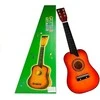 Lean Toys Klasikinė medinė gitara Raudona atrodo kaip tikra
