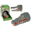Rankinė lėlė krokodilas Lean Toys, pilkas, 17x8x8 cm