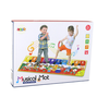 Lean Toys Vaikiškas šokių kilimėlis su gyvūnų motyvais, 110x36 cm