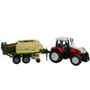 Lean Toys Didelis traktorius su priekaba Žemės ūkio mašina 65 cm