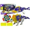 Transformeris dinozauras Dinobots su šaudymo funkcija Lean Toys, mėlynas