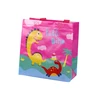 Lean Toys Rožinis dovanų maišelis su dinozauro motyvu