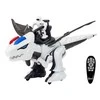 Lean Toys Interaktyvus robotas tiranozauras su nuotolinio valdymo pultu K18, baltas