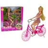 Lean Toys Lėlė su dviračiu
