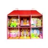 Lėlių namas su priedais Lean Toys, 128 elementai