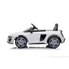 Lean Cars Vienvietis elektromobilis vaikams: Audi R8 Lift A300, baltos spalvos